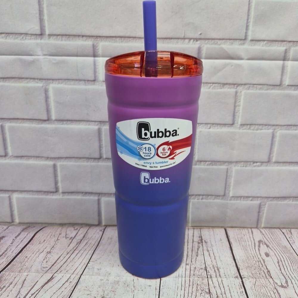Bubba Envy S Vacuum Insulated Stainless Steel Tumbler 24Oz Portable Cup, Purple